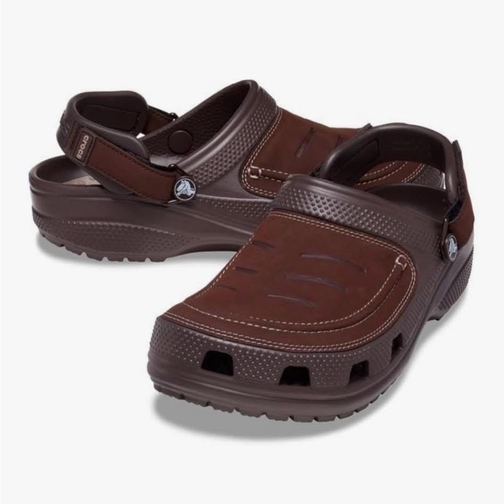 CROCS Dark Brown Clogs with Heel Strap